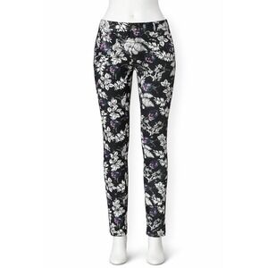 Levis Floral Print Denim Leggings Black White Purple Botanical W27 L31